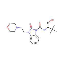 CC(C)(C)[C@@H](CO)NC(=O)n1c(=O)n(CCN2CCOCC2)c2ccccc21 ZINC000040429843