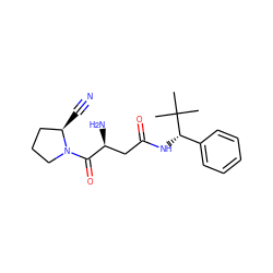 CC(C)(C)[C@@H](NC(=O)C[C@H](N)C(=O)N1CCC[C@H]1C#N)c1ccccc1 ZINC000028472560