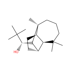 CC(C)(C)[C@@H](O)[C@H]1[C@H]2CC[C@@H]3[C@H]2C(C)(C)CCC[C@]13C ZINC000028645688