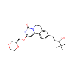 CC(C)(C)[C@@H](O)CCc1ccc2c(c1)CCn1c-2cc(OC[C@@H]2COCCO2)nc1=O ZINC000142893049