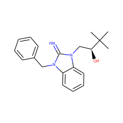 CC(C)(C)[C@@H](O)Cn1c(=N)n(Cc2ccccc2)c2ccccc21 ZINC000019771450