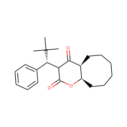 CC(C)(C)[C@@H](c1ccccc1)C1C(=O)O[C@@H]2CCCCCC[C@@H]2C1=O ZINC000005950555