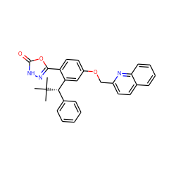 CC(C)(C)[C@@H](c1ccccc1)c1cc(OCc2ccc3ccccc3n2)ccc1-c1n[nH]c(=O)o1 ZINC000084652582