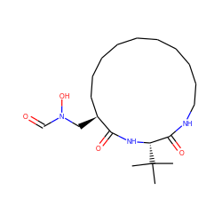 CC(C)(C)[C@@H]1NC(=O)[C@@H](CN(O)C=O)CCCCCCCCCCNC1=O ZINC000013583406