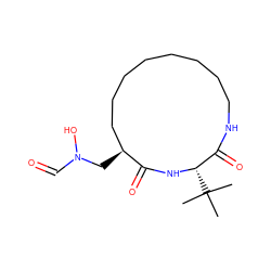 CC(C)(C)[C@@H]1NC(=O)[C@@H](CN(O)C=O)CCCCCCCCNC1=O ZINC000028458120