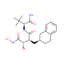 CC(C)(C)[C@H](NC(=O)[C@@H](C[C@@H]1CCc2ccccc2C1)[C@H](O)C(=O)NO)C(N)=O ZINC000026937320