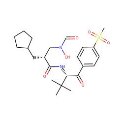 CC(C)(C)[C@H](NC(=O)[C@H](CC1CCCC1)CN(O)C=O)C(=O)c1ccc(S(C)(=O)=O)cc1 ZINC000013588294