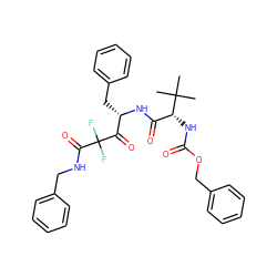 CC(C)(C)[C@H](NC(=O)OCc1ccccc1)C(=O)N[C@@H](Cc1ccccc1)C(=O)C(F)(F)C(=O)NCc1ccccc1 ZINC000026576513