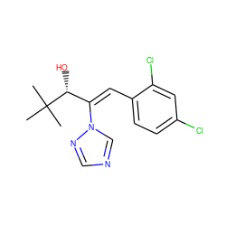 CC(C)(C)[C@H](O)/C(=C/c1ccc(Cl)cc1Cl)n1cncn1 ZINC000005353896