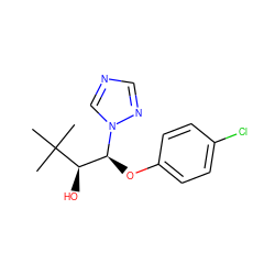 CC(C)(C)[C@H](O)[C@H](Oc1ccc(Cl)cc1)n1cncn1 ZINC000000495199