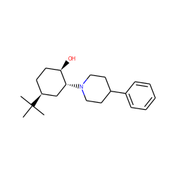 CC(C)(C)[C@H]1CC[C@@H](O)[C@H](N2CCC(c3ccccc3)CC2)C1 ZINC000028233300