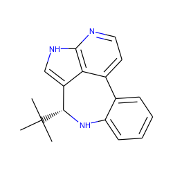 CC(C)(C)[C@H]1Nc2ccccc2-c2ccnc3[nH]cc1c23 ZINC000045348105