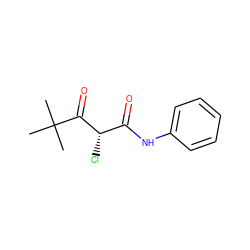 CC(C)(C)C(=O)[C@@H](Cl)C(=O)Nc1ccccc1 ZINC000000363062