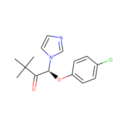 CC(C)(C)C(=O)[C@H](Oc1ccc(Cl)cc1)n1ccnc1 ZINC000000000164