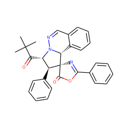 CC(C)(C)C(=O)[C@H]1[C@H](c2ccccc2)[C@@]2(N=C(c3ccccc3)OC2=O)[C@H]2c3ccccc3C=NN12 ZINC000008687166