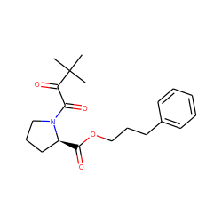 CC(C)(C)C(=O)C(=O)N1CCC[C@@H]1C(=O)OCCCc1ccccc1 ZINC000002001840