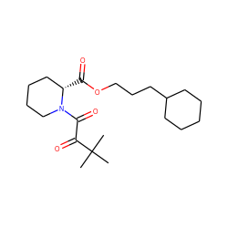 CC(C)(C)C(=O)C(=O)N1CCCC[C@@H]1C(=O)OCCCC1CCCCC1 ZINC000027560028