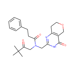 CC(C)(C)C(=O)CN(Cc1nc2c(c(=O)[nH]1)COCC2)C(=O)CCc1ccccc1 ZINC000142840723