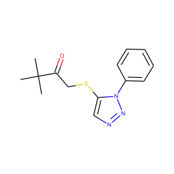 CC(C)(C)C(=O)CSc1cnnn1-c1ccccc1 ZINC000049035227