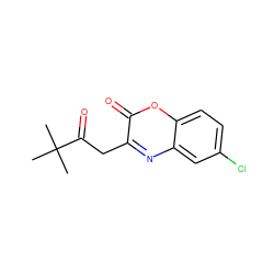 CC(C)(C)C(=O)Cc1nc2cc(Cl)ccc2oc1=O ZINC000101904318