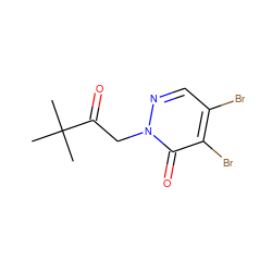 CC(C)(C)C(=O)Cn1ncc(Br)c(Br)c1=O ZINC000001386876