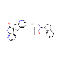 CC(C)(C)C(=O)N(CC#Cc1cnc2c(c1)C[C@@]1(C2)C(=O)Nc2ncccc21)[C@@H]1CCc2ccccc21 ZINC000103235573