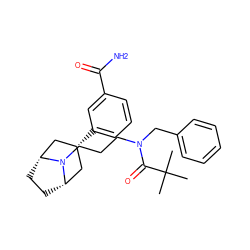 CC(C)(C)C(=O)N(CCCN1[C@H]2CC[C@@H]1C[C@H](c1cccc(C(N)=O)c1)C2)Cc1ccccc1 ZINC000117298739