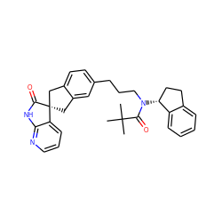 CC(C)(C)C(=O)N(CCCc1ccc2c(c1)C[C@@]1(C2)C(=O)Nc2ncccc21)[C@@H]1CCc2ccccc21 ZINC000103235581