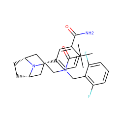 CC(C)(C)C(=O)N(CCN1[C@H]2CC[C@@H]1C[C@H](c1cccc(C(N)=O)c1)C2)Cc1c(F)cccc1F ZINC000117297978