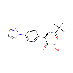 CC(C)(C)C(=O)N[C@@H](C(=O)NO)c1ccc(-n2cccn2)cc1 ZINC000223256123