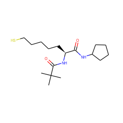 CC(C)(C)C(=O)N[C@@H](CCCCCS)C(=O)NC1CCCC1 ZINC000014970012