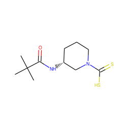 CC(C)(C)C(=O)N[C@@H]1CCCN(C(=S)S)C1 ZINC000299844732