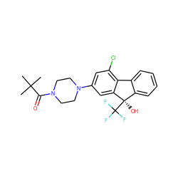 CC(C)(C)C(=O)N1CCN(c2cc(Cl)c3c(c2)[C@](O)(C(F)(F)F)c2ccccc2-3)CC1 ZINC000144779121