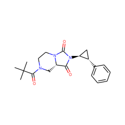 CC(C)(C)C(=O)N1CCN2C(=O)N([C@H]3C[C@@H]3c3ccccc3)C(=O)[C@@H]2C1 ZINC000072177412