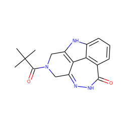 CC(C)(C)C(=O)N1Cc2n[nH]c(=O)c3cccc4[nH]c(c2c43)C1 ZINC000150197651