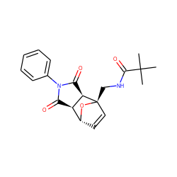 CC(C)(C)C(=O)NC[C@@]12C=C[C@@H](O1)[C@H]1C(=O)N(c3ccccc3)C(=O)[C@H]12 ZINC000000820183