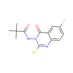 CC(C)(C)C(=O)Nn1c(S)nc2ccc(F)cc2c1=O ZINC000653790402