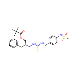 CC(C)(C)C(=O)OC[C@@H](CNC(=S)NCc1ccc(NS(C)(=O)=O)cc1)Cc1ccccc1 ZINC000149664379