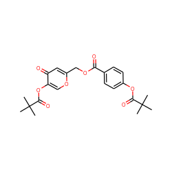 CC(C)(C)C(=O)Oc1ccc(C(=O)OCc2cc(=O)c(OC(=O)C(C)(C)C)co2)cc1 ZINC000026003083