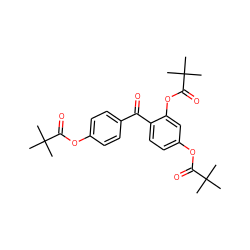 CC(C)(C)C(=O)Oc1ccc(C(=O)c2ccc(OC(=O)C(C)(C)C)cc2OC(=O)C(C)(C)C)cc1 ZINC000026003393