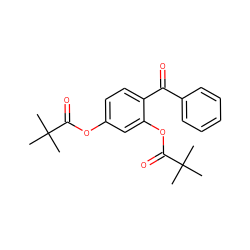 CC(C)(C)C(=O)Oc1ccc(C(=O)c2ccccc2)c(OC(=O)C(C)(C)C)c1 ZINC000026006024