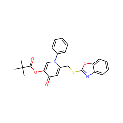 CC(C)(C)C(=O)Oc1cn(-c2ccccc2)c(CSc2nc3ccccc3o2)cc1=O ZINC000103240494