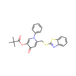 CC(C)(C)C(=O)Oc1cn(-c2ccccc2)c(CSc2nc3ccccc3s2)cc1=O ZINC000103240487