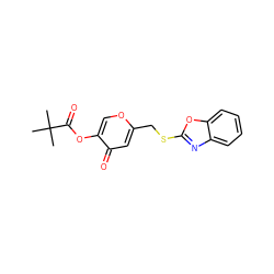 CC(C)(C)C(=O)Oc1coc(CSc2nc3ccccc3o2)cc1=O ZINC000103240508