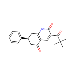 CC(C)(C)C(=O)c1cc2c([nH]c1=O)C[C@H](c1ccccc1)CC2=O ZINC000103276112