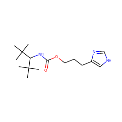 CC(C)(C)C(NC(=O)OCCCc1c[nH]cn1)C(C)(C)C ZINC000013490986