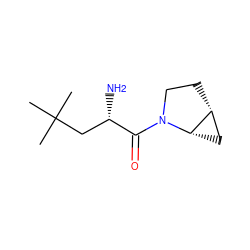 CC(C)(C)C[C@H](N)C(=O)N1CC[C@@H]2C[C@@H]21 ZINC000028824943