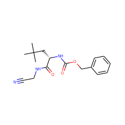 CC(C)(C)C[C@H](NC(=O)OCc1ccccc1)C(=O)NCC#N ZINC000013676298