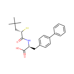 CC(C)(C)C[C@H](S)C(=O)N[C@@H](Cc1ccc(-c2ccccc2)cc1)C(=O)O ZINC000029129063