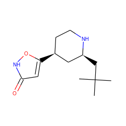 CC(C)(C)C[C@H]1C[C@@H](c2cc(=O)[nH]o2)CCN1 ZINC000114144024